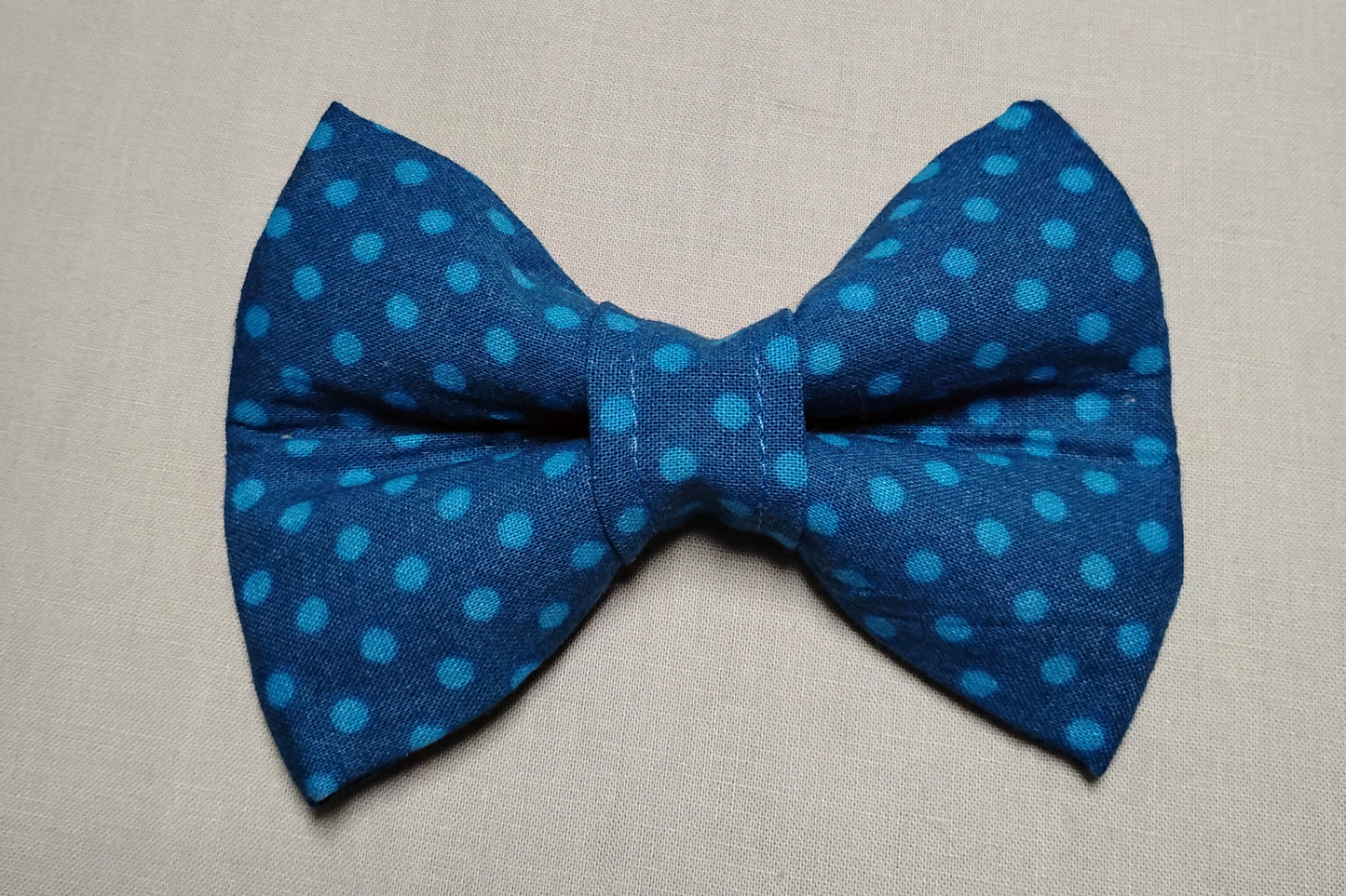 Navy & Blue Polk Dot Pet Bow Tie