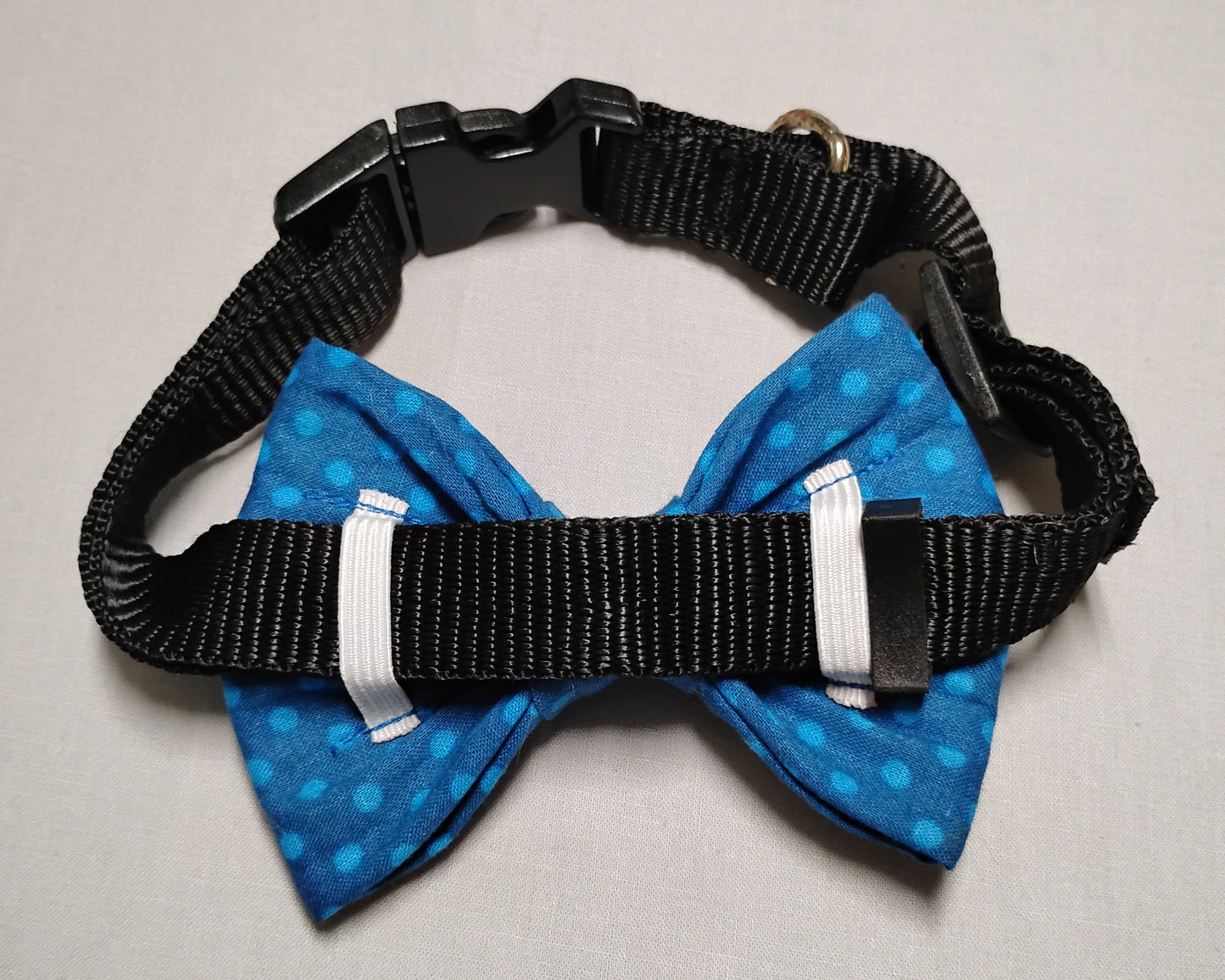 Navy & Blue Polk Dot Pet Bow Tie