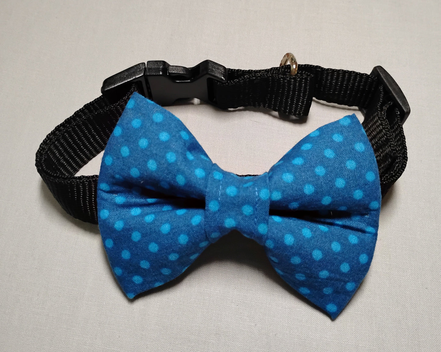 Navy & Blue Polk Dot Pet Bow Tie