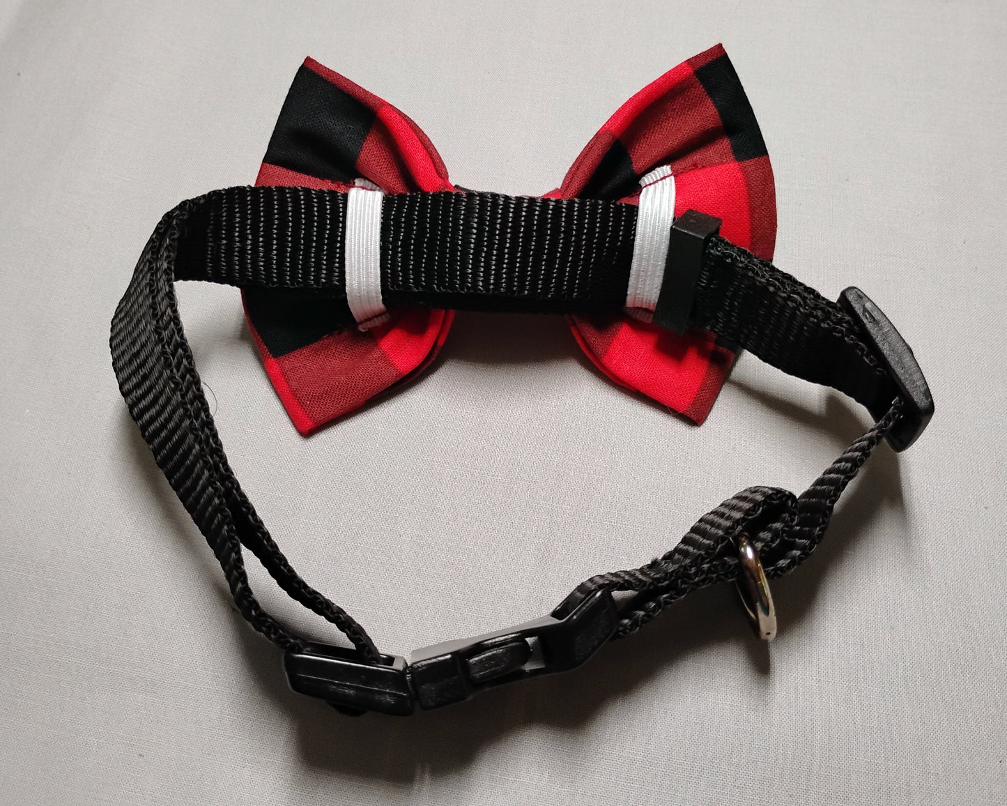 Red & Black Plaid Pet Bow Tie