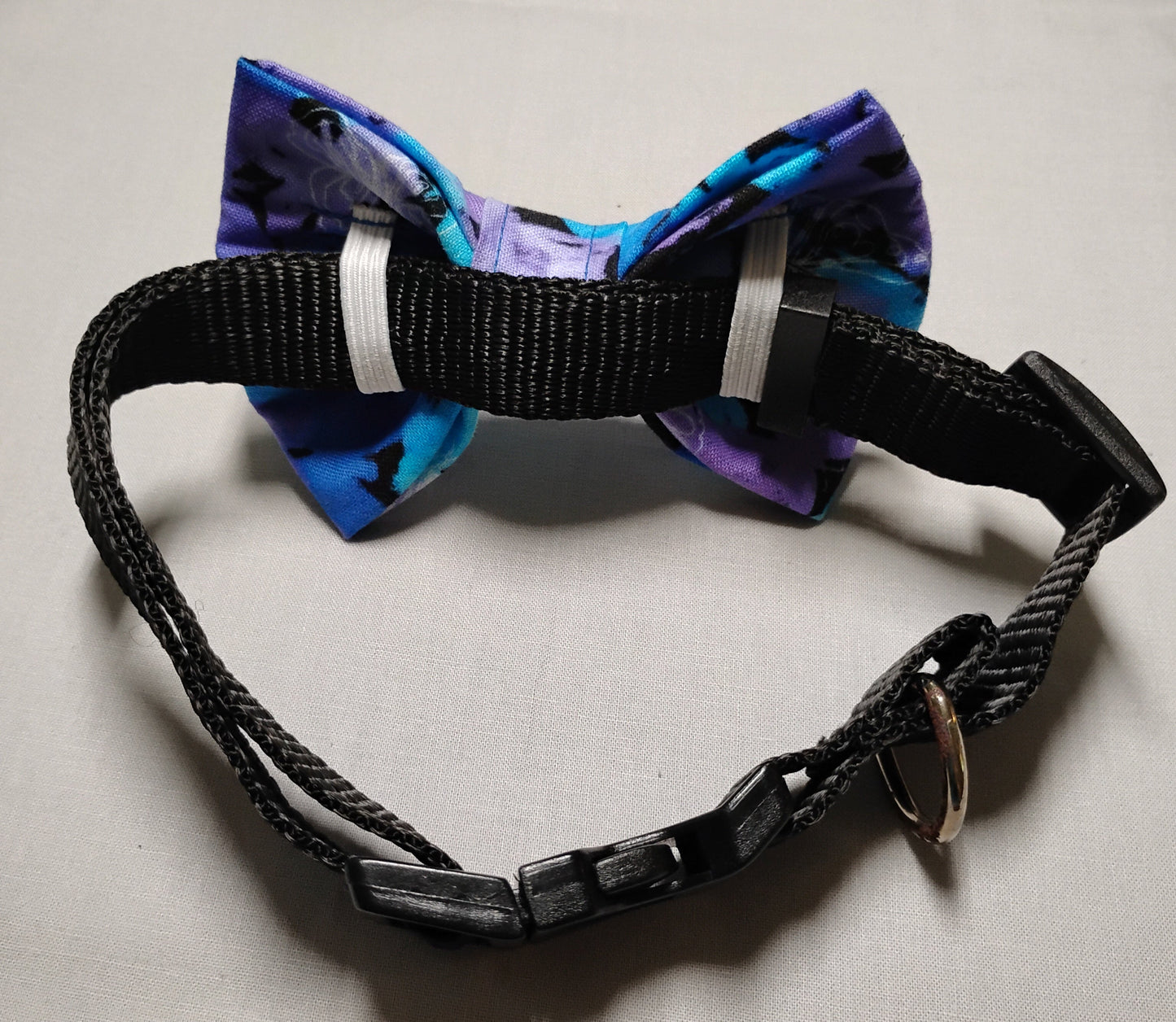 Purple & Blue with Butterflies Pet Bow Tie