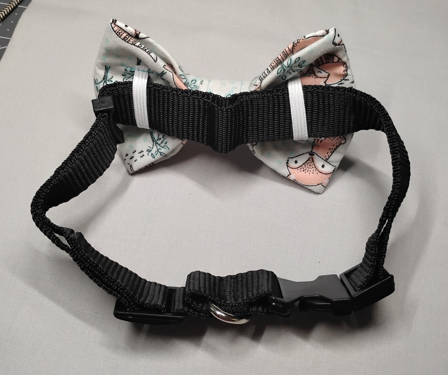 Gray with Foxes Pet Bow Tie