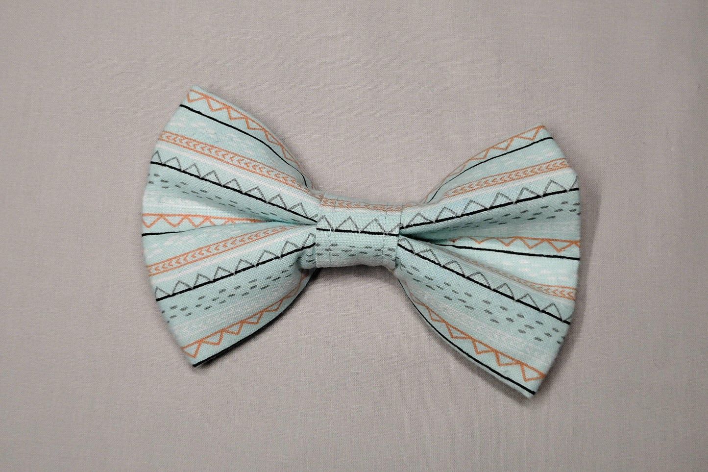 Blue, Orange & Black Striped Pet Bow Tie