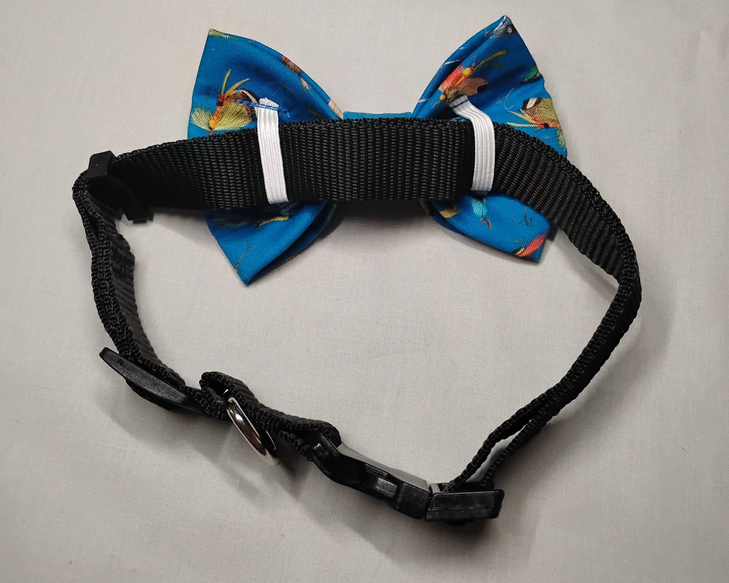 Navy Blue with Fishing Lures Pet Bow Tie