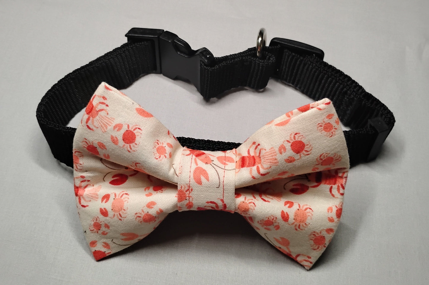 Cream Crab & Lobster Pet Bow Tie