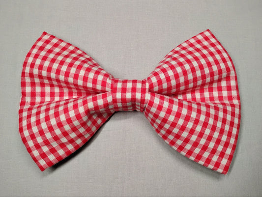 Red & White Checkered Pet Bow Tie