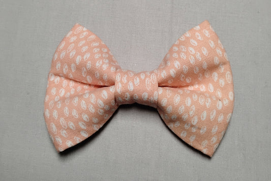 Peach & White Pet Bow Tie