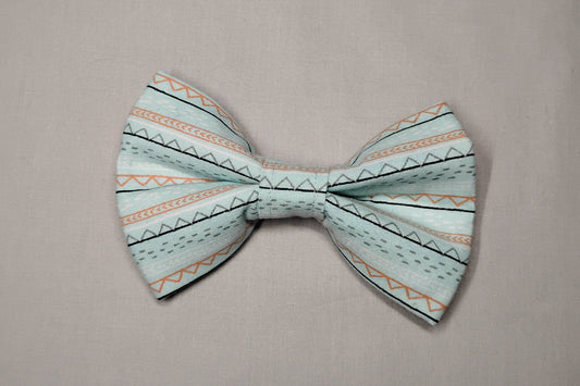 Blue, Orange & Black Striped Pet Bow Tie